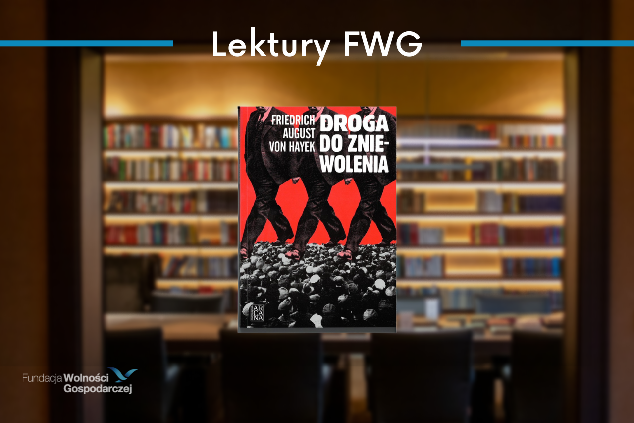 Friedrich August Hayek opublikował „Drogę do zniewolenia" w 1944 roku. Doczekała się ona kilkudziesięciu wydań w kilkunastu językach i sprzedano prawie 2,5 miliona kopii. Jej głównym tematem jest powstawanie państwa totalitarnego w Niemczech, a mnogość poruszonych wątków sumuje się w naprawdę szeroki i horyzontalny obraz problemu.