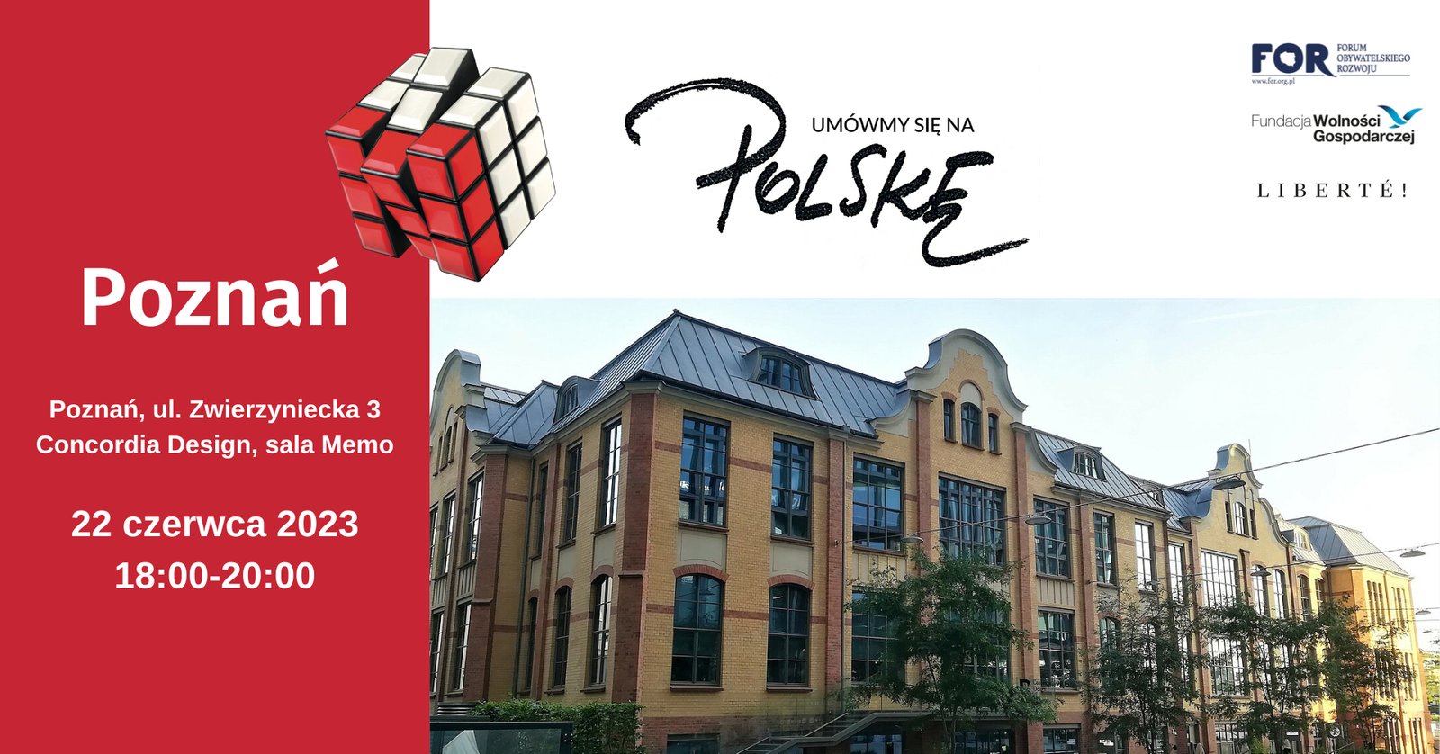 W czwartek 22 czerwca, w Poznaniu, odbyło się spotkanie autorskie wokół książki „Umówmy się na Polskę” (Wydawnictwo Znak 2023), która stanowi pracę zbiorową 28 ekspertów i ekspertek Stowarzyszenia „Inkubator Umowy Społecznej” o różnych poglądach politycznych. W spotkaniu prowadzonym przez Magdalenę Baran (Liberté!) udział wzięli: Leszek Stypułkowski (Index Copernicus), Marcin Zieliński (Fundacja FOR), Paulina Stochniałek (zarząd woj. Wielkopolskiego) oraz wiceprezes FWG, Marek Tatała. FWG jest partnerem projektu.