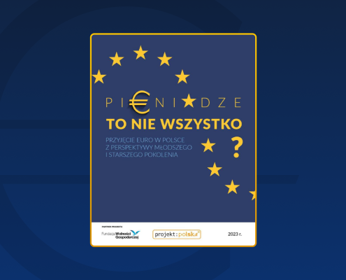 Polska zobowiązała się do wejścia do strefy euro wraz z przystąpieniem do Unii Europejskiej w 2004 r. Celem raportu Fundacji Projekt:Polska, “Pieniądze to nie wszystko? Przyjęcie euro w Polsce z perspektywy młodszego i starszego pokolenia” jest analiza postaw młodych i najstarszych Polek i Polaków wobec euro – przyszłej polskiej waluty.