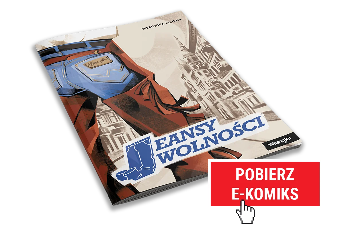 jeansy Kto stworzył pierwsze Wranglery? W ramach projektu Jeansy Wolności powstał komiks opisujący inspirującą historię pewnego biednego żydowskiego krawca pochodzącego z łódzkich Bałut. Projekt realizowany jest przez Fundację Mecenas 5.0 przy wsparciu FWG.